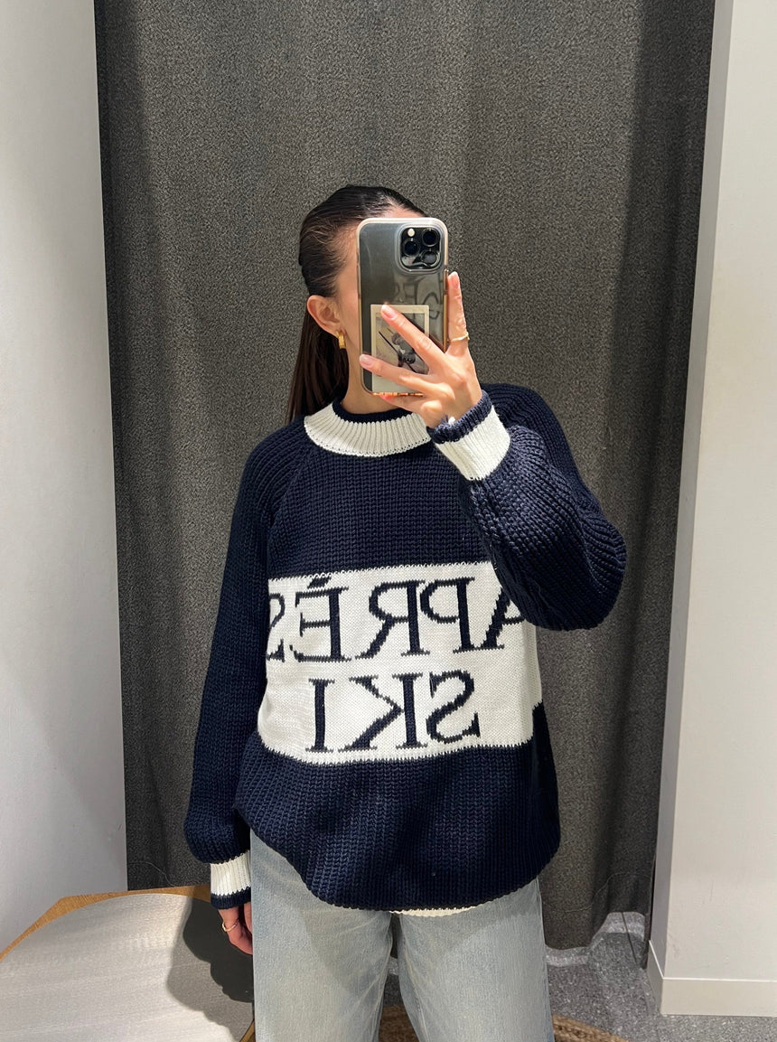 Aprés ski knit - Navy/white