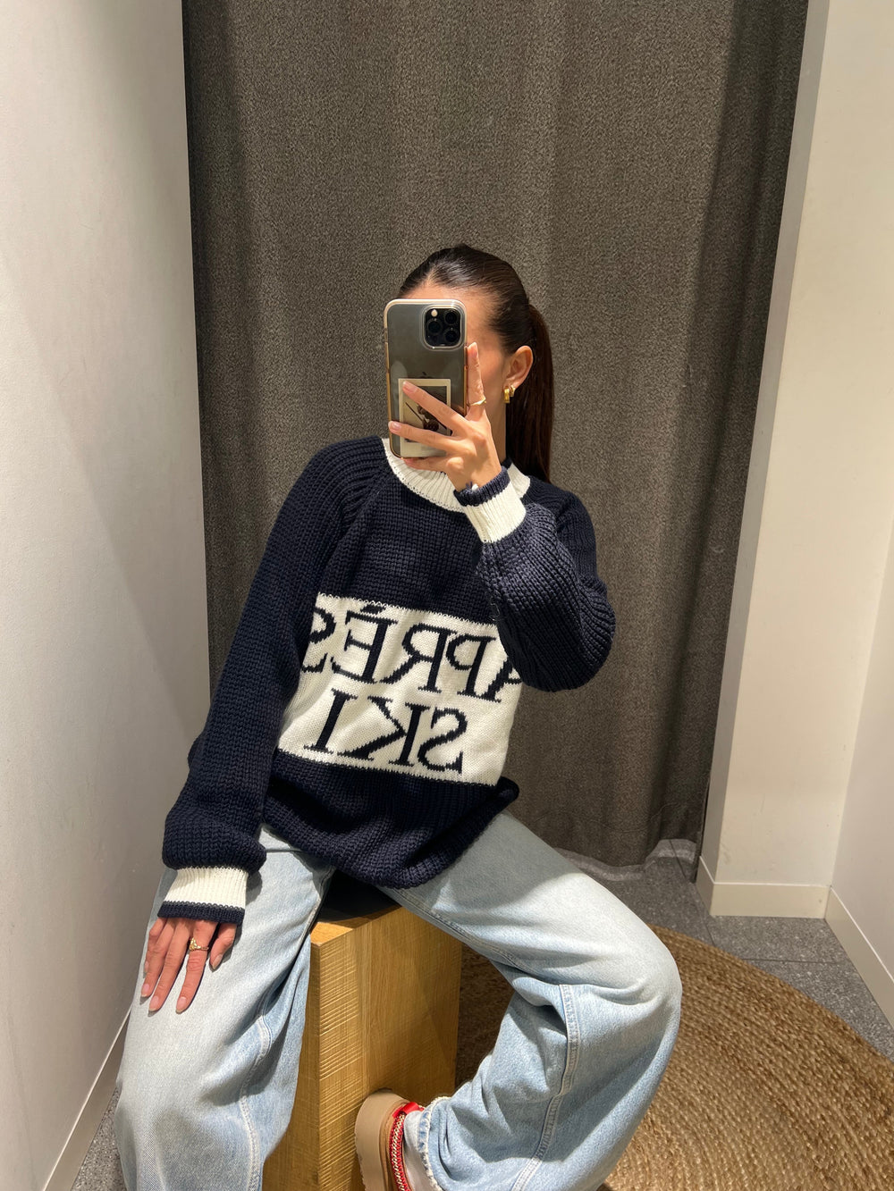 Aprés ski knit Navy/white –