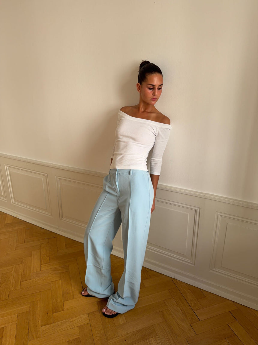 Classic wide pants baby blue