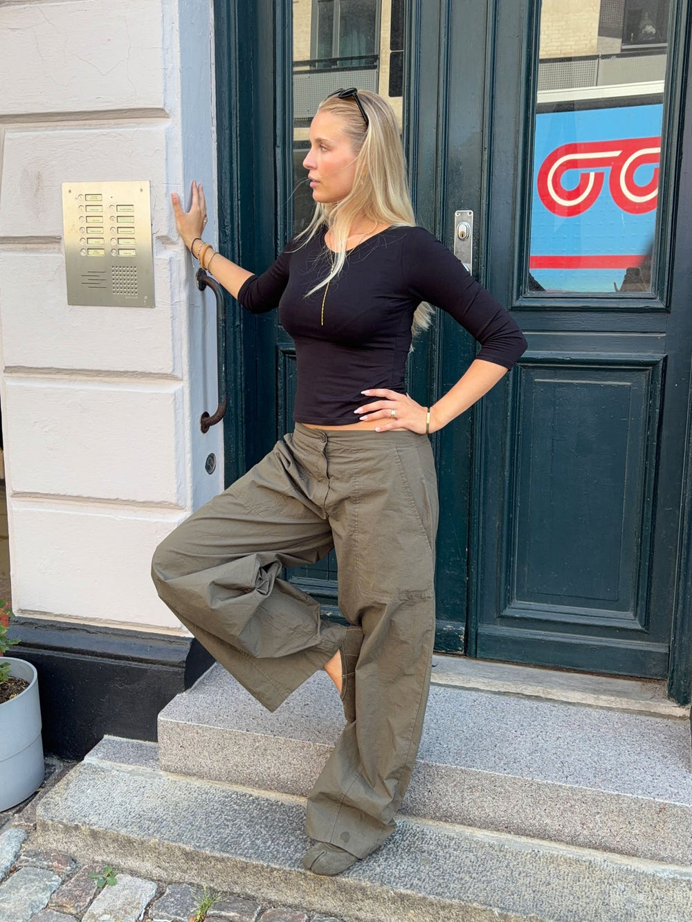Tonia split toe ballerina - Khaki