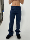 Gabardin jacquard pants - Navy