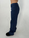 Gabardin jacquard pants - Navy