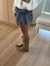Bassau cowboy boots in beige imitated suede