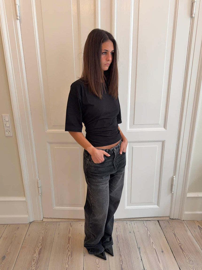 Conida tailored t-shirt with ties - Black