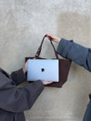 Tolouse suede bag - Dark brown