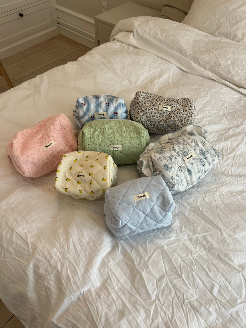 Honey large toiletry bag - Pink fluffy