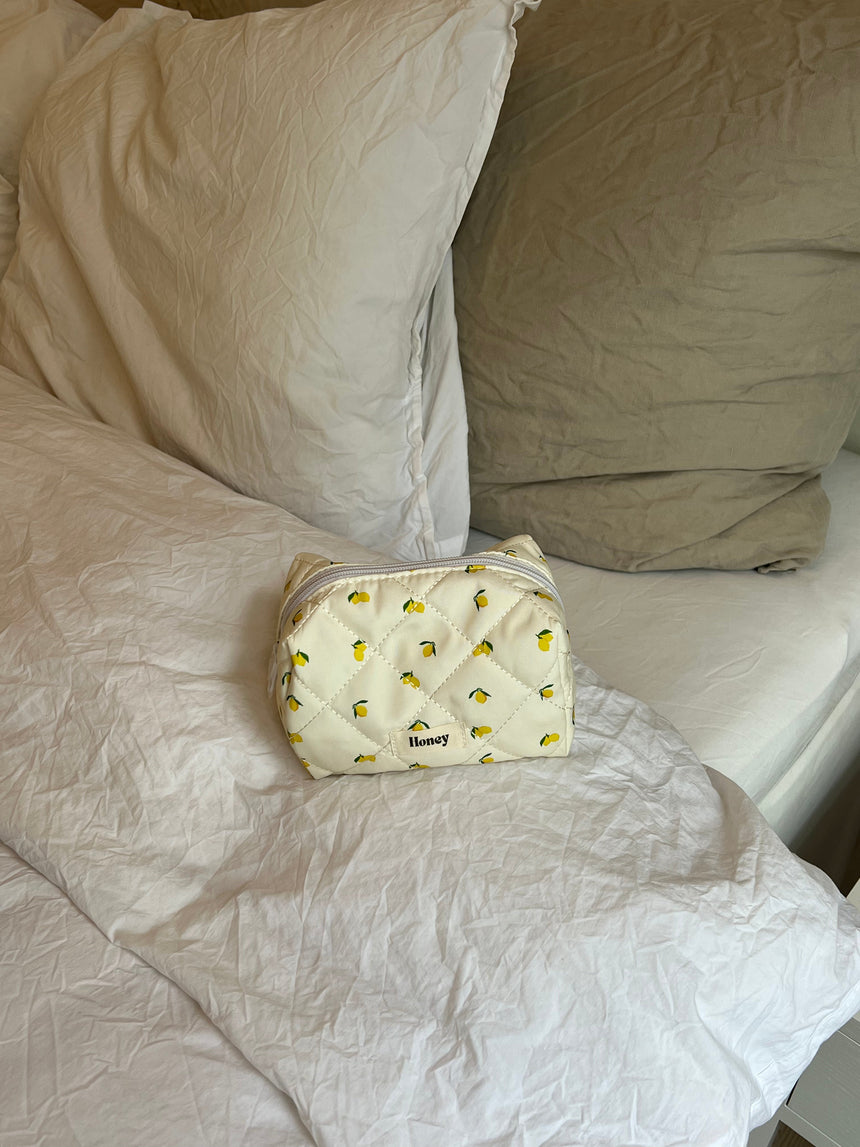Honey small toiletry bag - Light yellow with lemons
