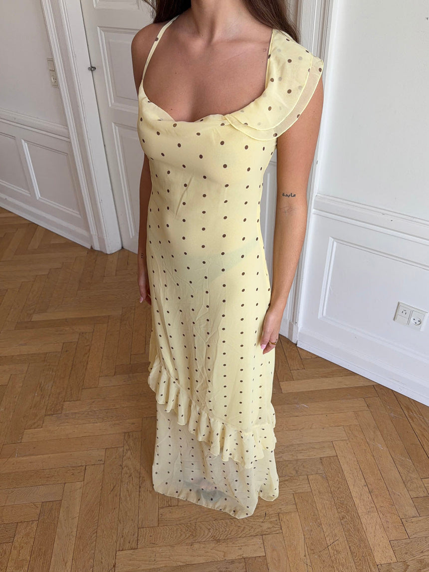 Froda dress with dots - Yellow
