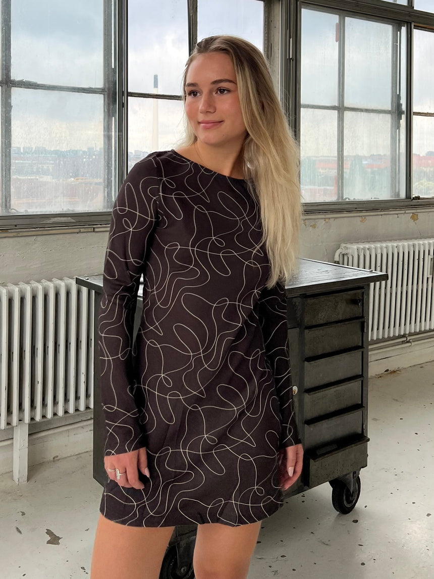 Georgia long sleeve dress - Brown