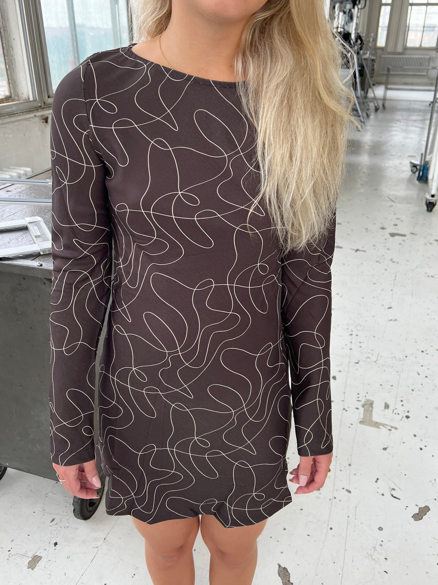 Georgia long sleeve dress - Brown