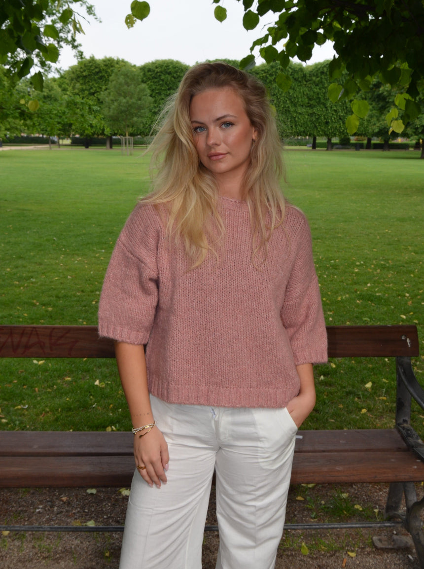 Hedvig knit with short sleeves - Pink