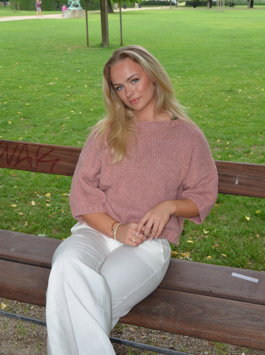 Hedvig knit with short sleeves - Pink