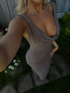 Flora maxi dress - Taupe