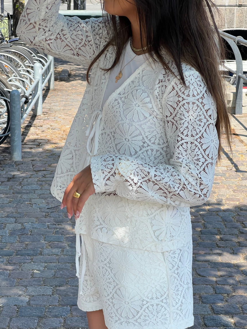 Angelina lace blouse - White