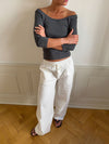 Lucille Pants with drawstring closure - White