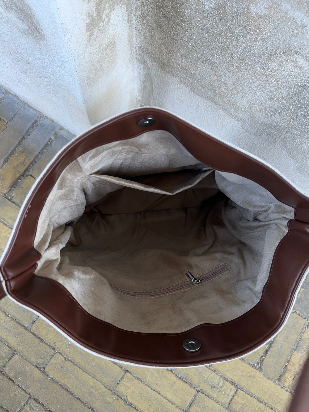 Genova shoulder bag - Beige/brown