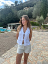 Anouska linen top - White