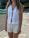 Anouska linen top - White