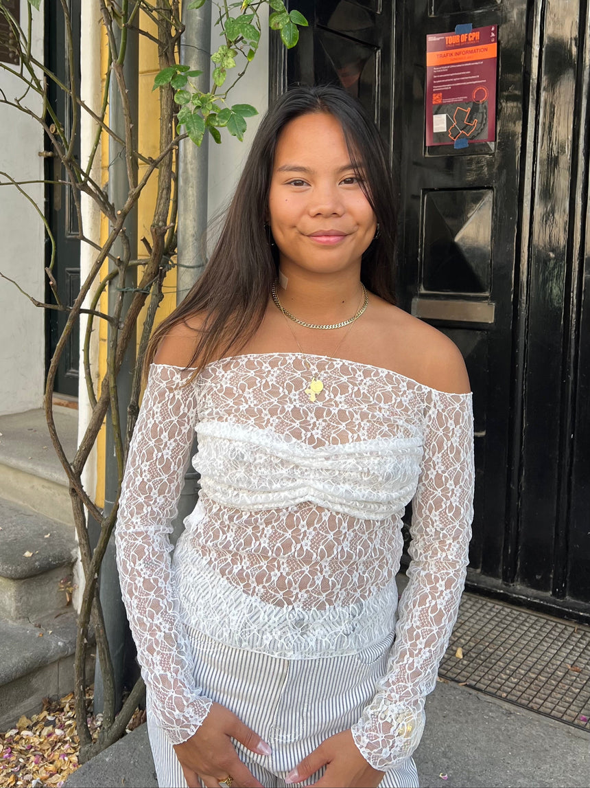 Inez lace blouse - White