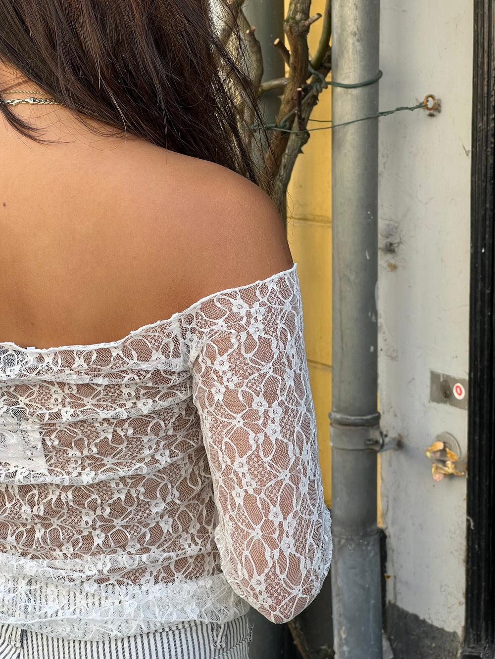 Inez lace blouse - White