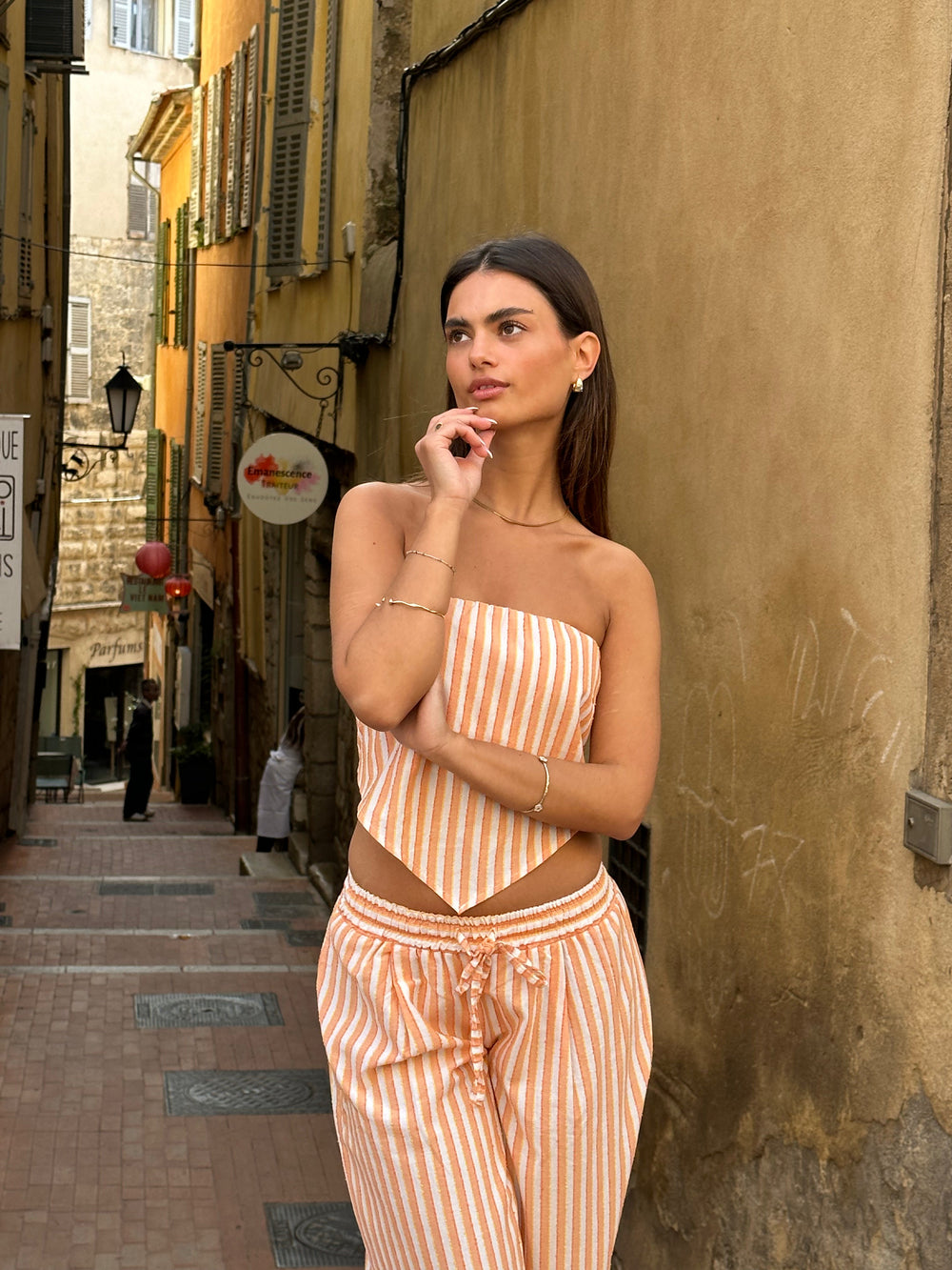 Aura striped top