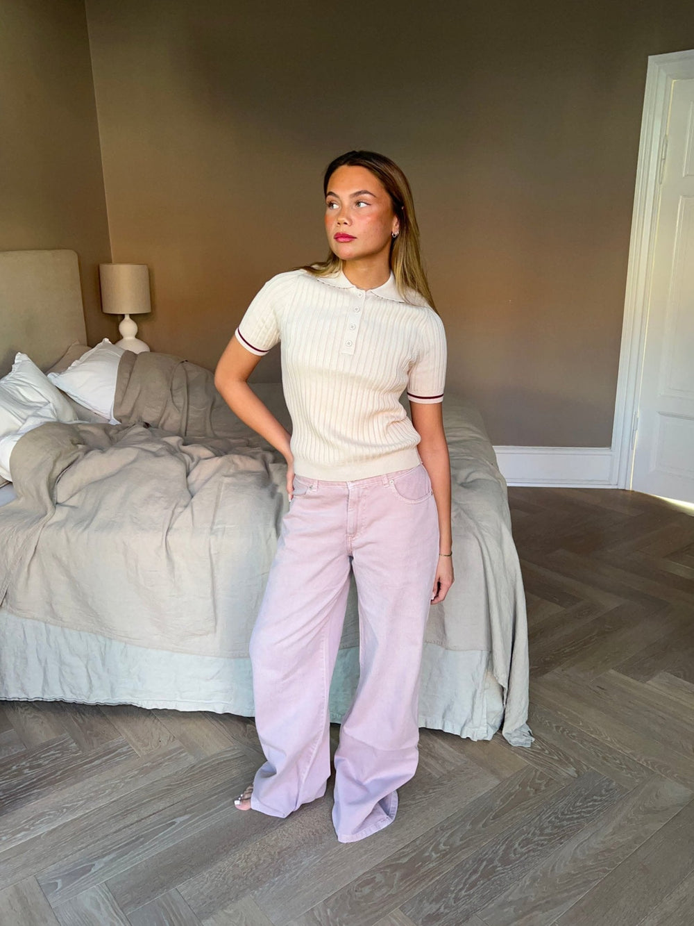 Audrey jeans - Dusty pink