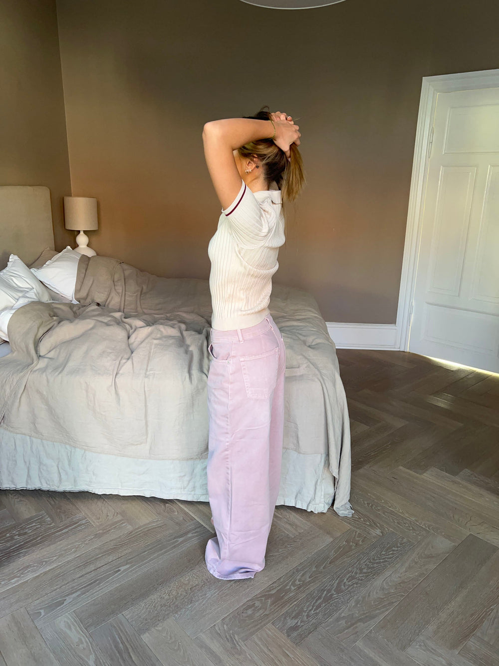 Audrey jeans - Dusty pink
