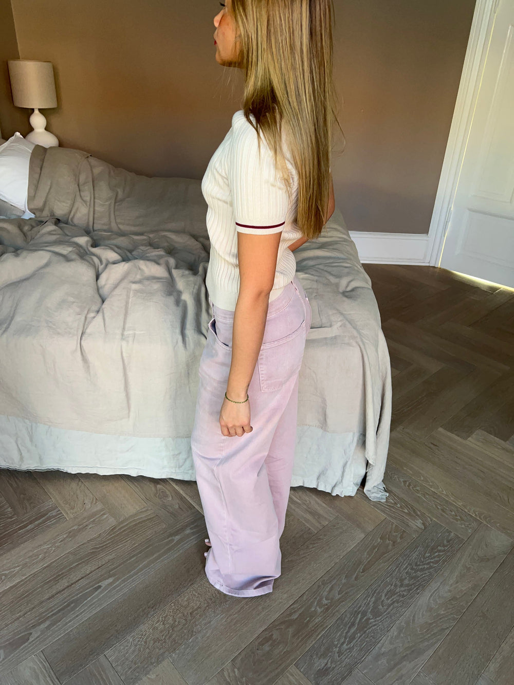 Audrey jeans - Dusty pink