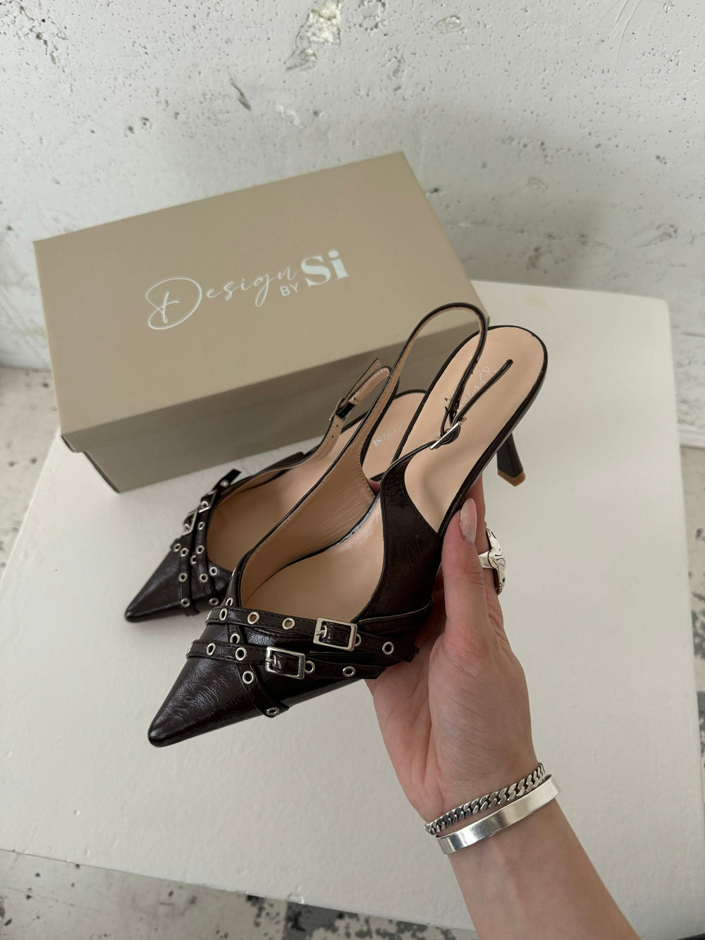 Kandy slingback heels - Brown