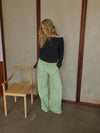 Lonny trousers with stripes – Green