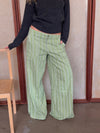 Lonny trousers with stripes – Green