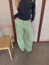 Lonny trousers with stripes – Green