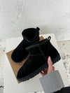Malabo teddy boots short - Black