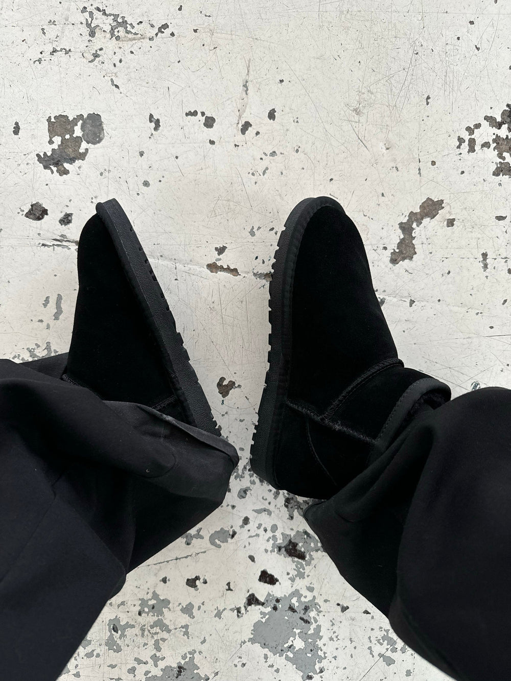 Malabo teddy boots short - Black