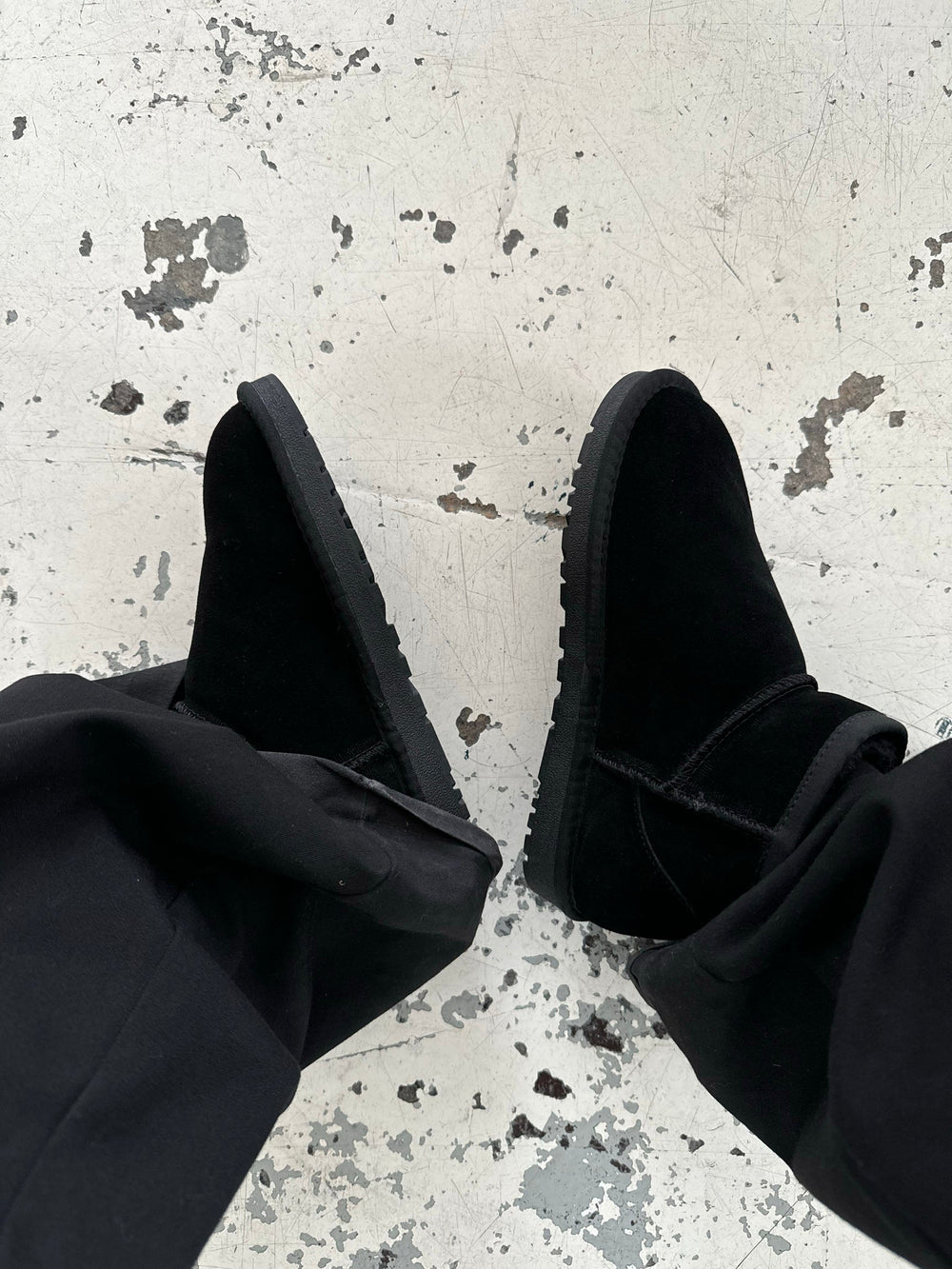 Malabo teddy boots short - Black