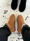 Malabo teddy boots short - Camel