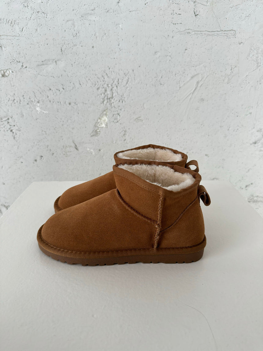 Malabo teddy boots short - Camel