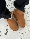 Malabo teddy boots short - Camel
