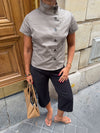 Maxim shirt with buttons - Taupe