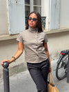 Maxim shirt with buttons - Taupe