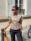 Maxim shirt with buttons - Taupe