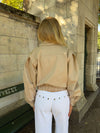 Millie cropped trench coat - Beige