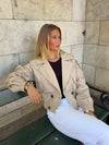 Millie cropped trench coat - Beige