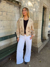Millie cropped trench coat - Beige