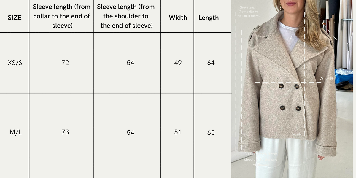 Nicole short coat - beige – Designbysi.se Nicole short coat - beige – Designbysi.se