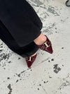 Nida slingback heels with buckle - Burgundy