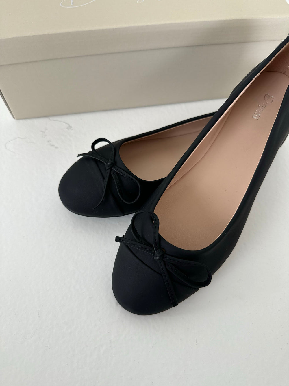Segovia ballet flats with bow - Black