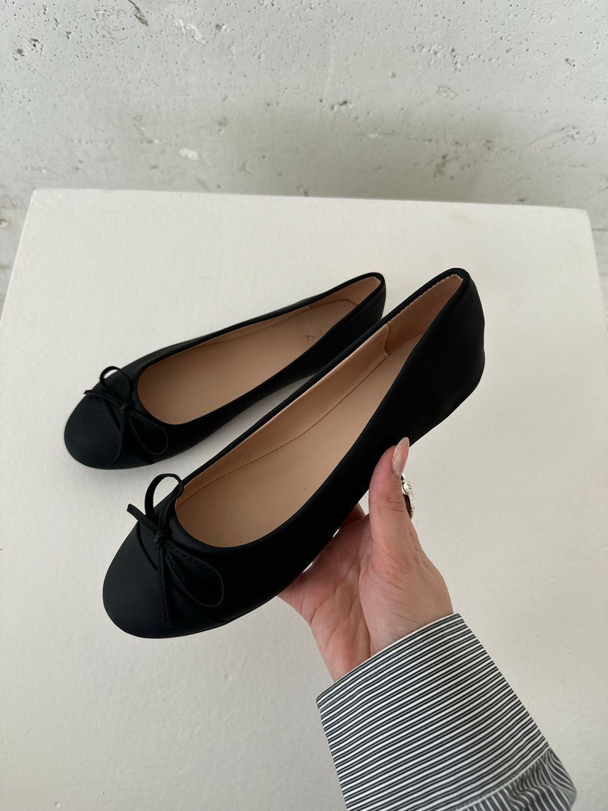 Segovia ballet flats with bow - Black