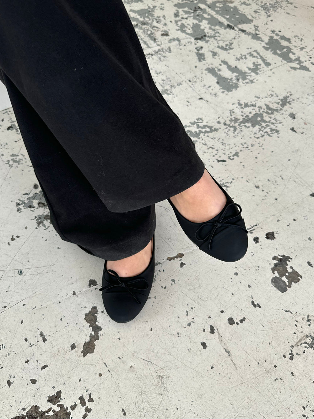 Segovia ballet flats with bow - Black