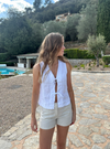 Anouska linen top - White